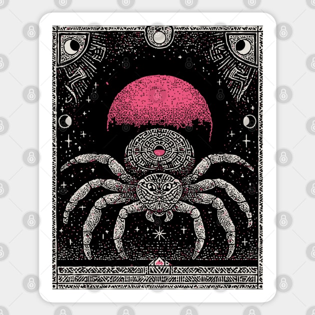 Gothic Spider - Mystical Weaver of Fate Sticker by TuncGK